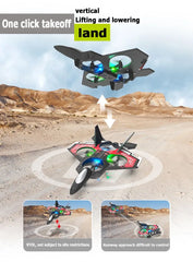 Remote Control Flying Fighters Plane – 2.4GHz Remote Control Plane with 6-Axis Gyro for Kids 10+